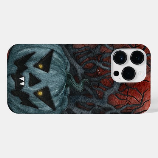 不気味なカボチャ iPhoneケース (裏面横)