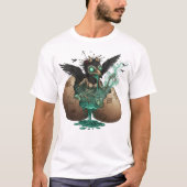 不気味なカラスの雛の芸術 Tシャツ (正面)