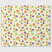 不気味なカラフル棒つきキャンデーシームレスハロウィーン ラッピングペーパー (フラット)