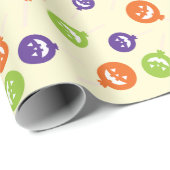 不気味なカラフル棒つきキャンデーシームレスハロウィーン ラッピングペーパー (ロールコーナー)