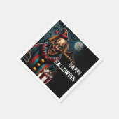 不気味なカーニバルピエロハローウィンパーティ スタンダードカクテルナプキン (角)