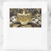 不気味なカーニバルマスク 長方形シール (バッグ)