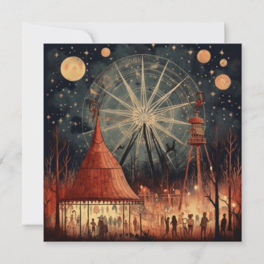 不気味なカーニバル：呪われたハロウカーニバル 招待状 (正面)