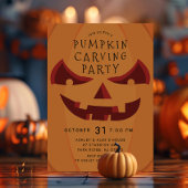 不気味なカービングハロウィーン 招待状