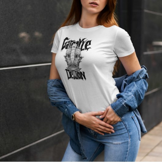 不気味なガーゴイルのモンスターハンドドロー Tシャツ