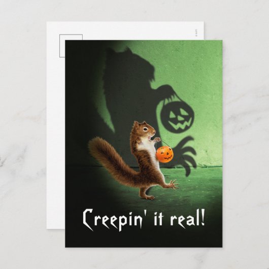 不気味なキツネの影 インビテーションポストカード (正面/裏面)