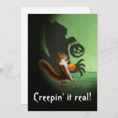 不気味なキツネの影 招待状 (正面/裏面)