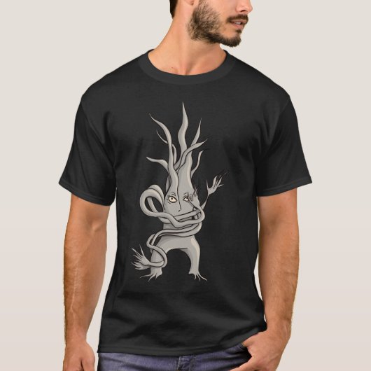 不気味なキャラクター風変わりホラー Tシャツ (正面)