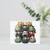 不気味なキャンディーコーンのクリーピー ポストカード (スタンド正面)