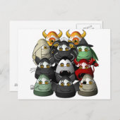 不気味なキャンディーコーンのクリーピー ポストカード (正面/裏面)