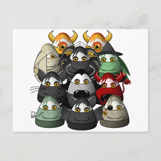 不気味なキャンディーコーンのクリーピー ポストカード (正面)