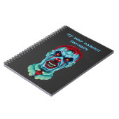 不気味なキラーゾンビピエロホラーアート ノートブック (左側)