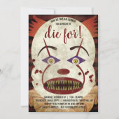 不気味なキラーピエロハローウィンパーティ 招待状 (正面)