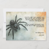 不気味なクモのハロウィンパーティ！ 招待状 (裏面)