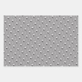 不気味なクモの巣とスカルハロウィーン ラッピングペーパーシート (正面3)