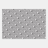 不気味なクモの巣とスカルハロウィーン ラッピングペーパーシート (正面2)