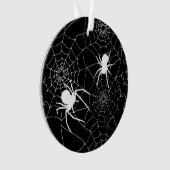 不気味なクモの巣とハロウィーン オーナメント (正面)