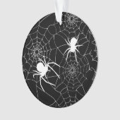 不気味なクモの巣とハロウィーン オーナメント (正面)
