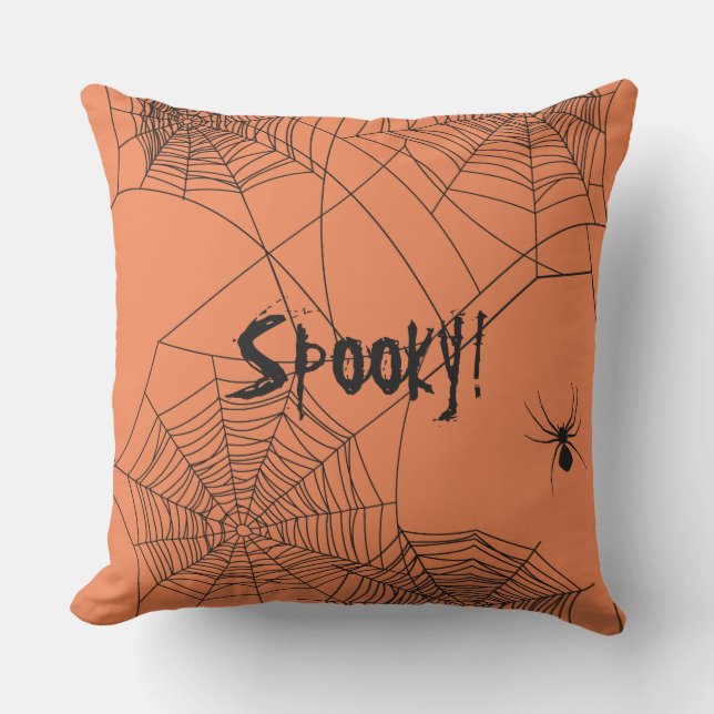 不気味なクモの巣 クッション (正面)