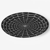 不気味なクモの巣 ハロウィン ペーパープレート (アングル)