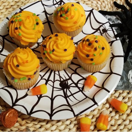 不気味なクモの巣 ペーパープレート