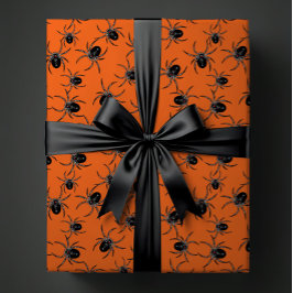 不気味なクモ ラッピングペーパー