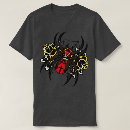 不気味なクモ Tシャツ (デザイン正面)
