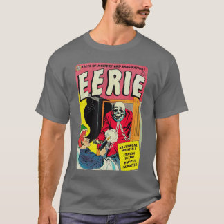 不気味なクラシックモンスター ポスター ホラー コミック本 ギャル Tシャツ