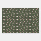 不気味なクリスマスキャンディーケーンスカル包装紙 ラッピングペーパーシート (正面3)