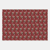 不気味なクリスマスキャンディーケーンスカル包装紙 ラッピングペーパーシート (正面2)