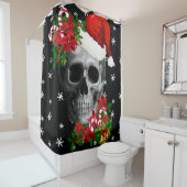 不気味なクリスマスサンタスカルシャワーカーテン シャワーカーテン (インサイチュ)