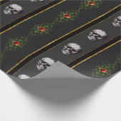 不気味なクリスマススカルラッピング紙 ラッピングペーパー (角)