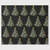 不気味なクリスマスツリースカルラッピング紙 ラッピングペーパー (フラット)