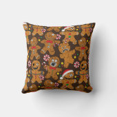 不気味なクリスマスホラー映画ジンジャーブレッドマン クッション (裏面)