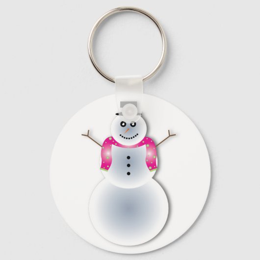 不気味なクリスマス雪だるま キーホルダー (正面)