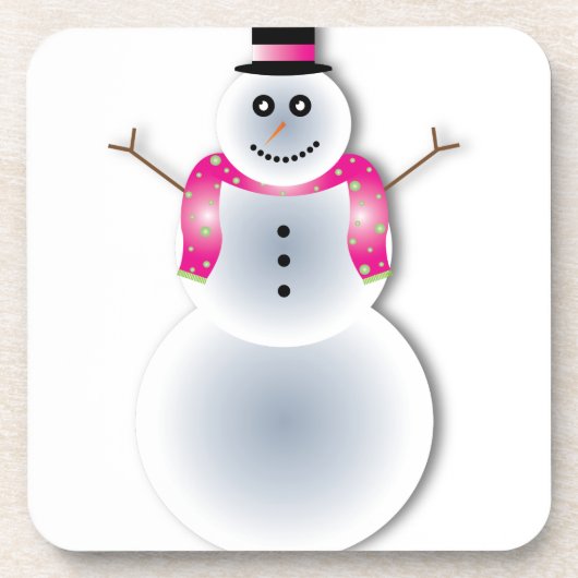 不気味なクリスマス雪だるま コースター (正面)