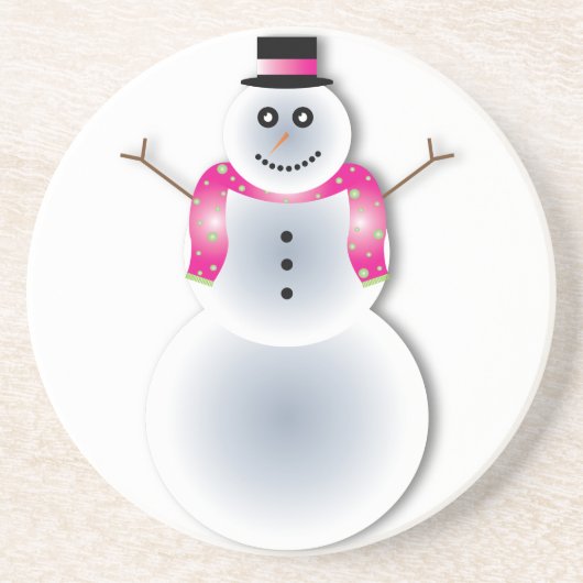 不気味なクリスマス雪だるま コースター (正面)