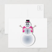 不気味なクリスマス雪だるま シーズンポストカード (正面/裏面)