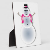 不気味なクリスマス雪だるま フォトプラーク (側面)