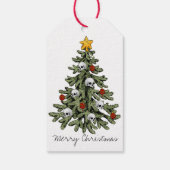 不気味なクリスマス |ゴシック風のクリスマスツリーグランジ ギフトタグ (裏面)