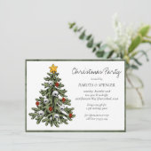 不気味なクリスマス |ゴシック風のクリスマスツリーグランジ シーズンカード (スタンド正面)