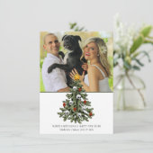 不気味なクリスマス |ゴシック風のクリスマスツリーグランジ シーズンカード (スタンド正面)