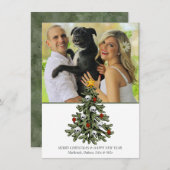 不気味なクリスマス |ゴシック風のクリスマスツリーグランジ シーズンカード (正面/裏面)