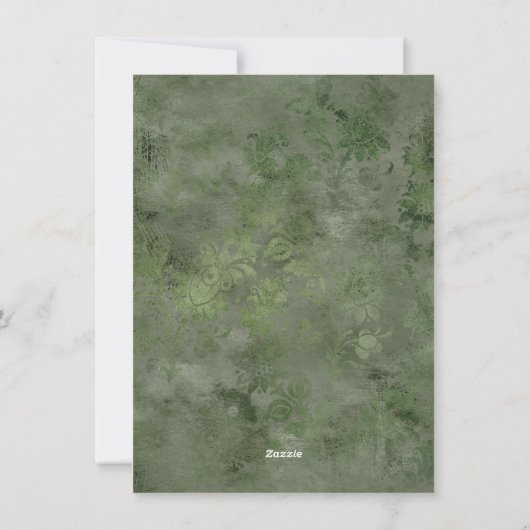 不気味なクリスマス |ゴシック風のクリスマスツリーグランジ シーズンカード (裏面)