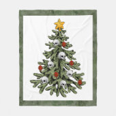 不気味なクリスマス |ゴシック風のクリスマスツリーグランジ フリースブランケット (正面)