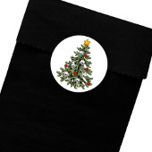 不気味なクリスマス |ゴシック風のクリスマスツリーグランジ ラウンドシール