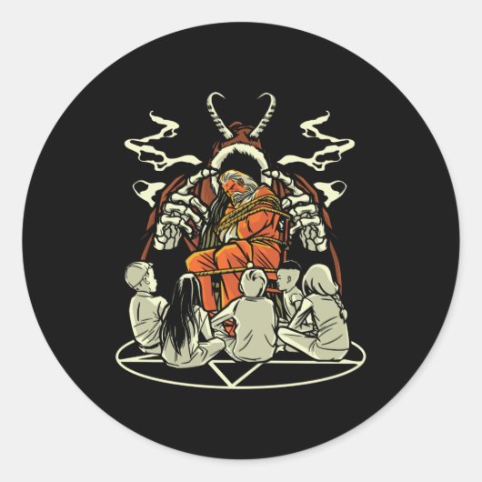 不気味なクリスマス ラウンドシール (正面)