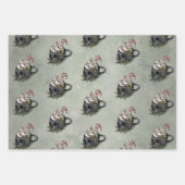 不気味なクリスマス | 非常にゴシック様式の木とスカルのマグ ラッピングペーパーシート (正面2)