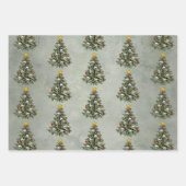 不気味なクリスマス | 非常にゴシック様式の木とスカルのマグ ラッピングペーパーシート (正面)