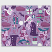 不気味なクリスマスnosferatuサンタ・バンパイア ラッピングペーパー (フラット)